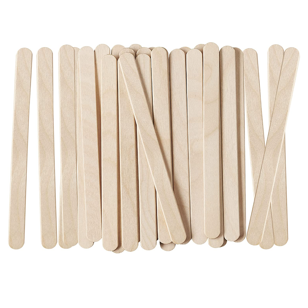 100 Piece Large Jumbo Wooden Craft Sticks 6 X 3/4, Premium Natural