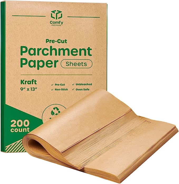 SMARTAKE 200 Pcs Unbleached Parchment Paper Baking Sheets Round, 4 Inches  Non-Stick Precut Baking Parchment, Perfect for Baking Grilling Air Fryer