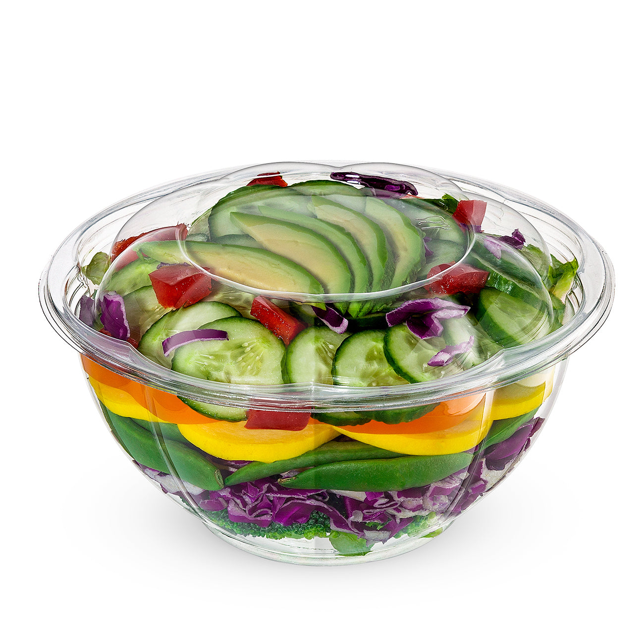 32oz Salad Bowls To-Go with Lids (300 Count) - Clear Plastic Disposable  Salad Containers | Airtight, Lunch, Salads, Parfait, Fruits, Leak Proof