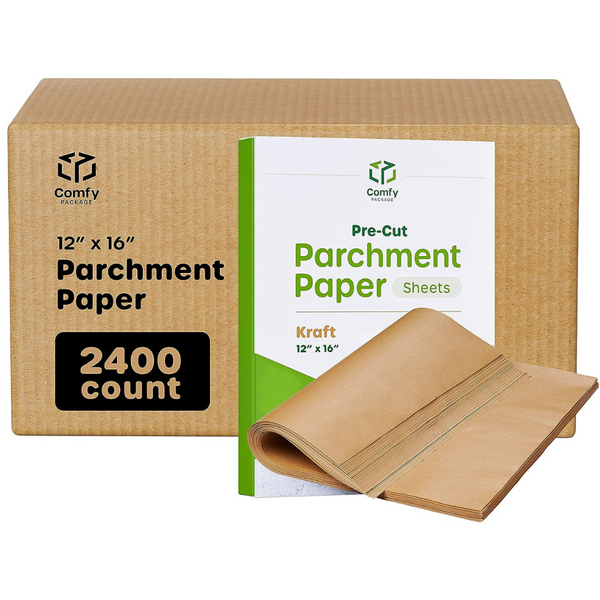 Comfy Package 12x16in Kraft Unbleached Parchment Paper Sheets