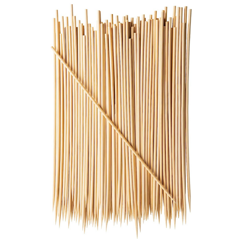 100 Bamboo Skewers 12 inch Wood Wooden Sticks BBQ Shish Kabob Fondue Party Grill