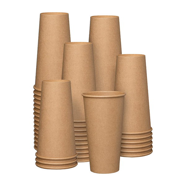 Disposable Coffee Cups - 20oz Insulated Paper Hot Cups - White (90mm) - 300  ct, Coffee Shop Supplies, Carry Out Containers