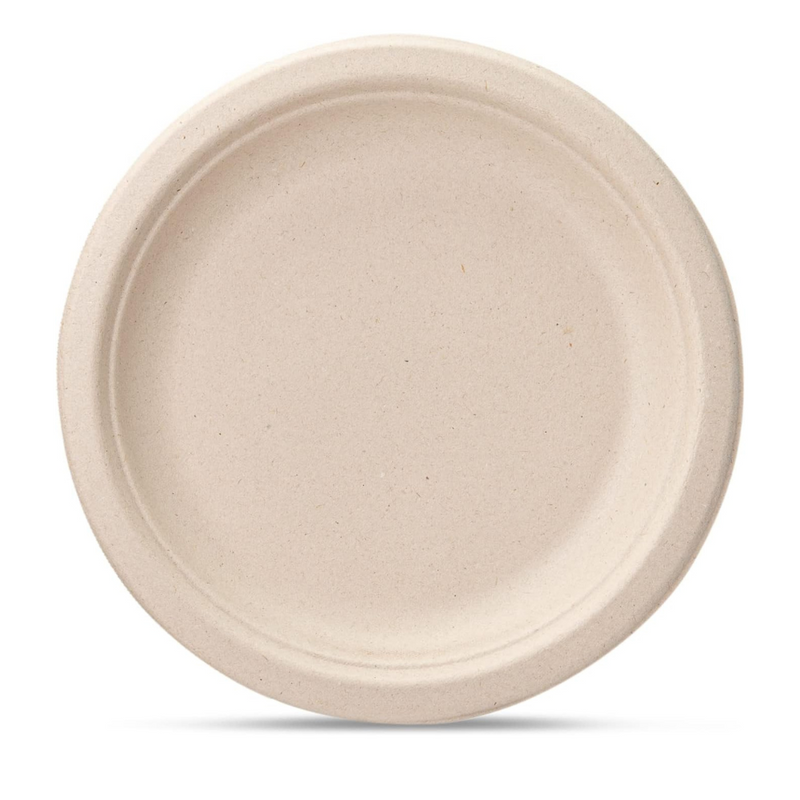 Paper Plates 7 [150 Count] Brown Compostable Disposable