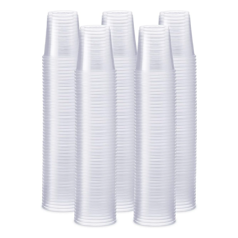 100 Pack 3 oz. Clear Plastic Cups, Small Disposable Bathroom, Mouthwash  Polypropylene Cups 100 - Clear 3.0 ounces