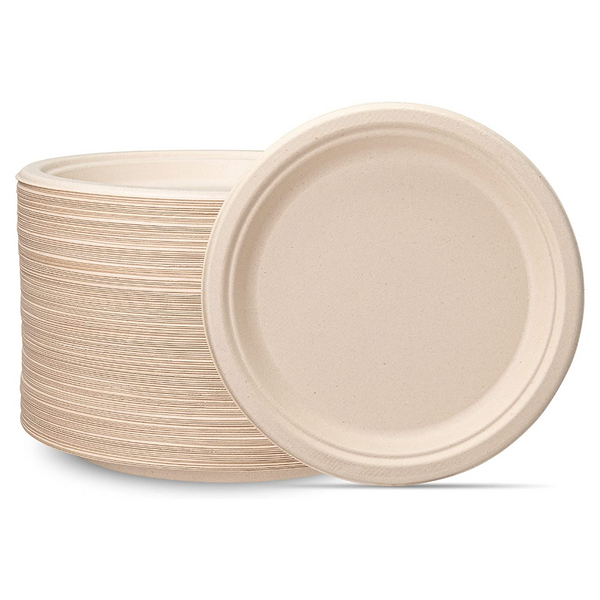 Paper Plates 10 Inch [125 Count], 100% Compostable Disposable