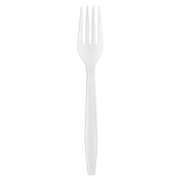 3000 Pc. White Disposable Plastic Cutlery Set - Spoons, Forks and