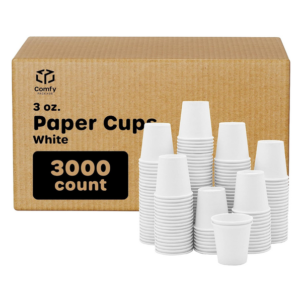 Comfy Package Small Paper Cups 3 Oz Disposable Cups for Espresso, Medicine,  600-Pack 