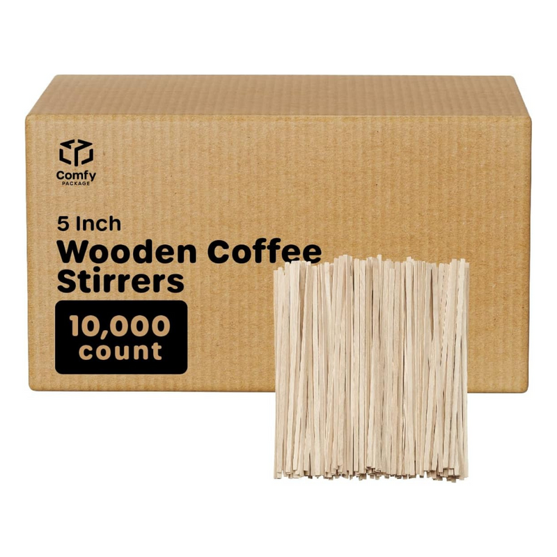 [500 PACK] Wooden Coffee Stirrer Sticks 7.5 inch - Bio Degradable, Eco  Friendly Beverage Stirrers, Splinter Free Birch Wood - Disposable Drink  Stir