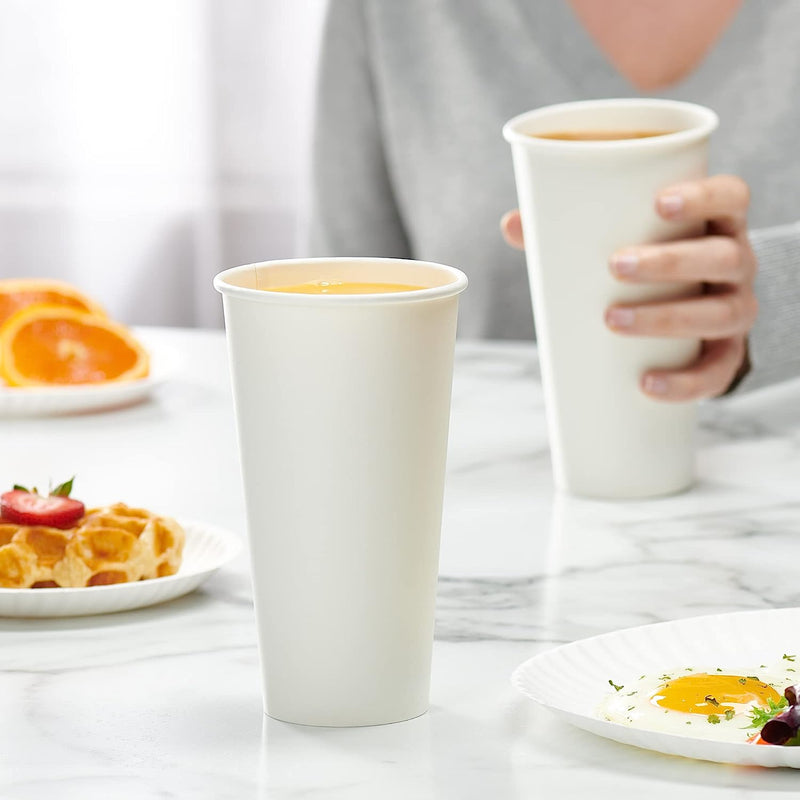 Disposable Coffee Cups - 10oz Paper Hot Cups - White (90mm) - 1,000 ct, Coffee Shop Supplies, Carry Out Containers