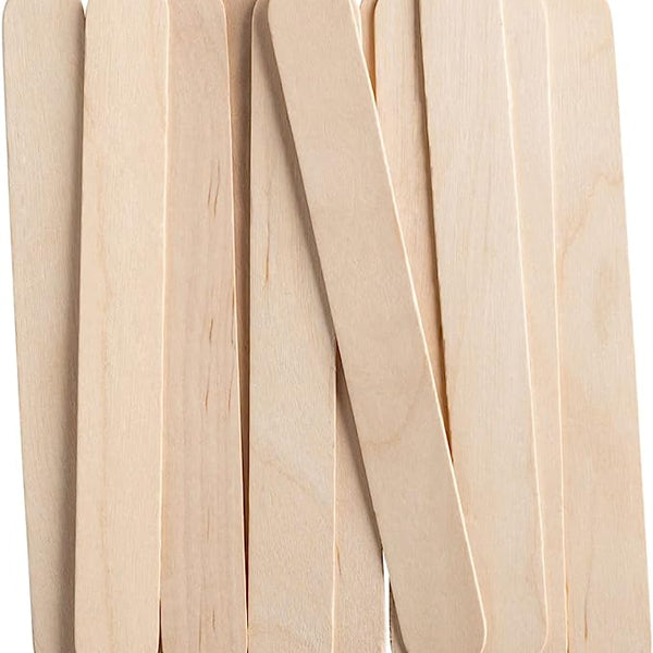 Unfinished Jumbo Craft Sticks 6inch, Pack of 2500 Large Popsicle Sticks for Crafts, Wax Sticks & Wood Tongue Depressors, by Woodpeckers, Beige