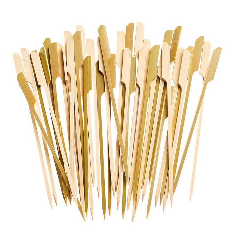 [Case of 5000] 7 Inch Bamboo Wooden Paddle Picks Skewers For Cocktails, Grilling, Appetizers, Fruits, and Sandwiches