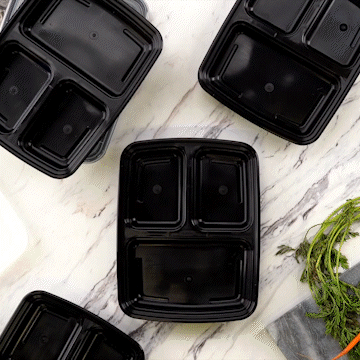 24 oz. Meal Prep Containers With Lids, 3 Compartment Lunch Containers,  Bento Boxes, Food Storage Containers