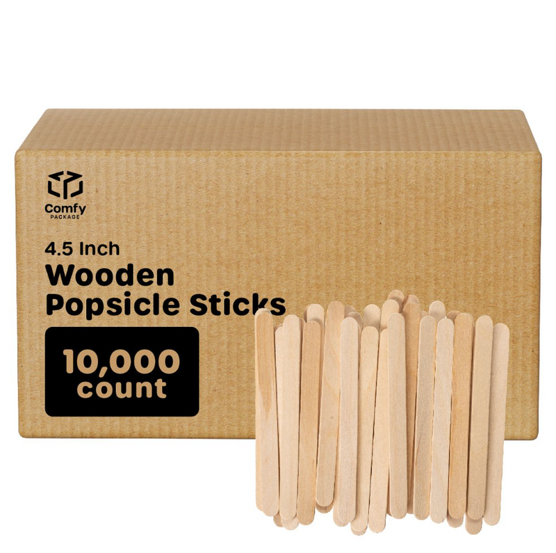 100 Sticks - Jumbo Wood Craft Popsicle Sticks 6 inch Green