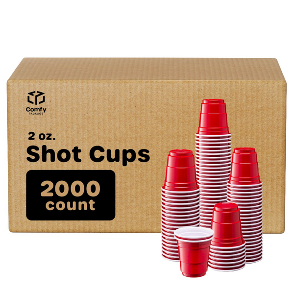 20 Pack Shot Glasses - 1.5 oz Acrylic Party Cup - Red Plastic Shot Glass, 1  Each - Foods Co.