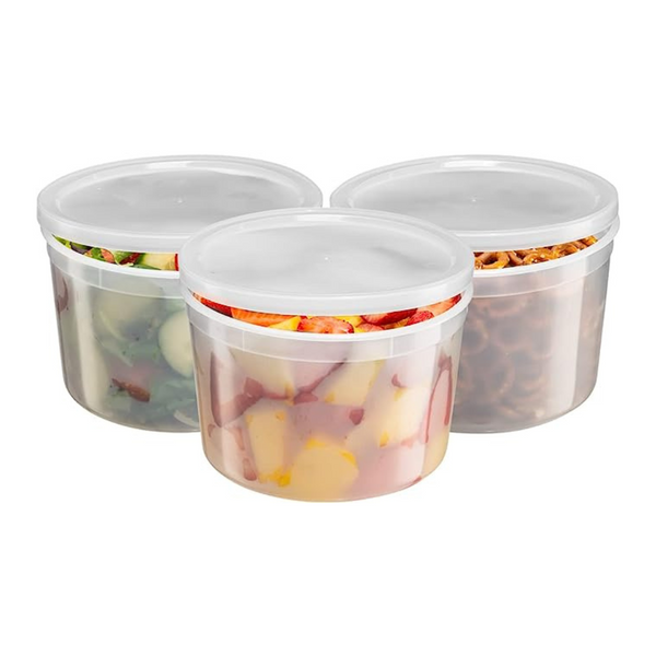 Comfy Package, Plastic Deli Disposable Food Storage Containers with  Airtight Lids - Slime Containers [48 Sets - 8 oz.]