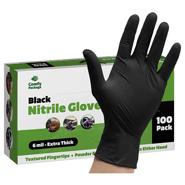 Comfy Package Disposable Vinyl Gloves Food Grade Latex-Free Clear, 100-Pack  Small