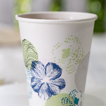 [Case of 1000]  8 oz. All Purpose Everyday Disposable Floral Design Paper Drinking Cups