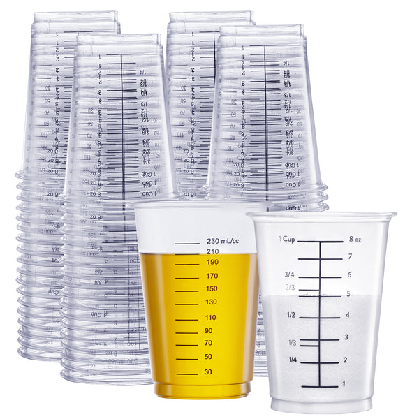 Comfy Package Clear Hard Plastic Cups / Tumblers 9 oz. Squat - 100 Count  Small Disposable Party Cocktail