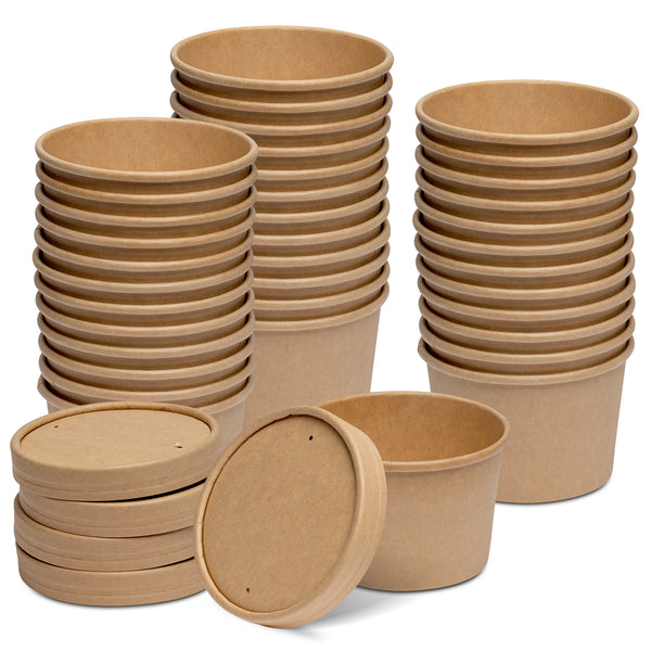 Freezer Containers and to Go Cups Durable Heavy Duty Pint Ice Cream Kraft  Paper Soup Bowl with Lid - China Paper Bowl and Packaging price