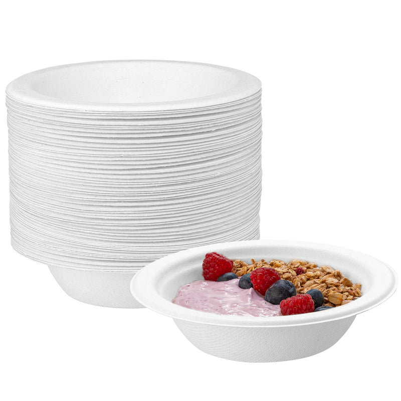 100% Compostable Paper Bowls [12 oz.] – 150 Disposable Bowls Eco Frien –  Ecovita